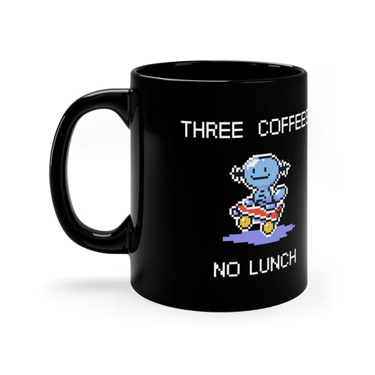 Three Coffees No Lunch Coffee Mug